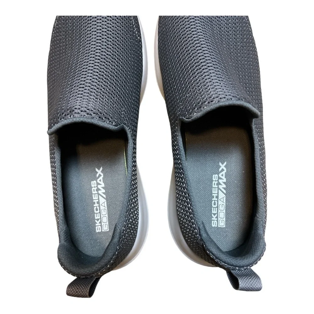 Men’s Skechers Go Walk Max Air Mesh Slip on Shoes Charcoal Size 9